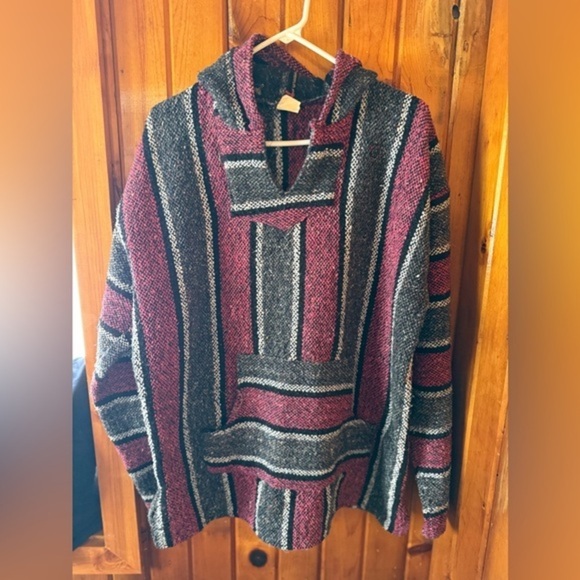 Baja Woman’s poncho hoodie multicolor size XL - Picture 1 of 3